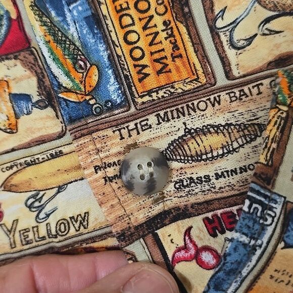 SPOT fishing Print Vintage Shirt Xl - Picture 6 of 8